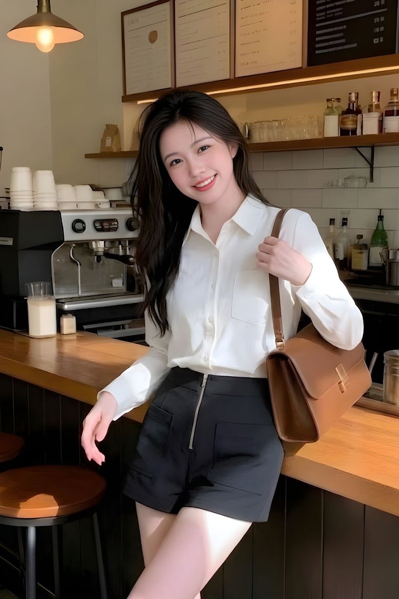 Novaelia Front Zip A Line Shorts Black