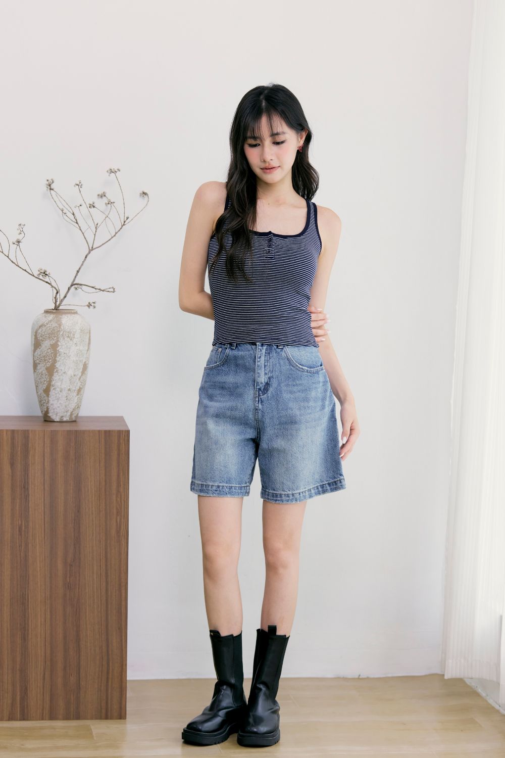 Hallie Padded Top Midnight