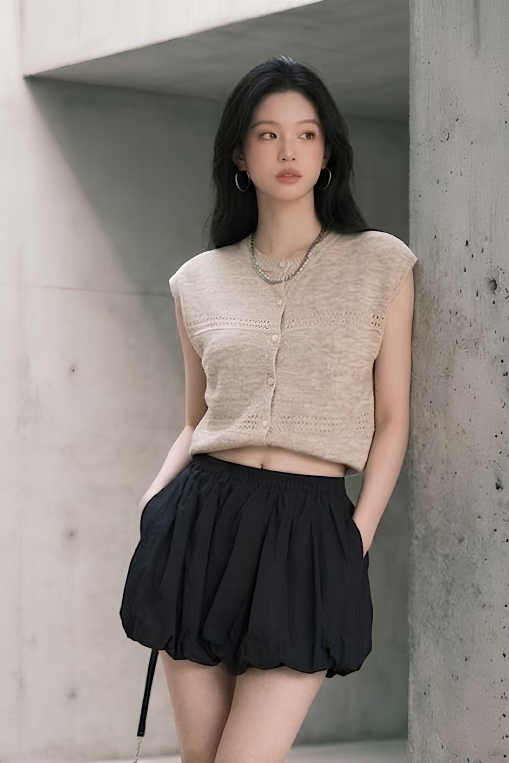 Fernley Astra Knitted Top Cream