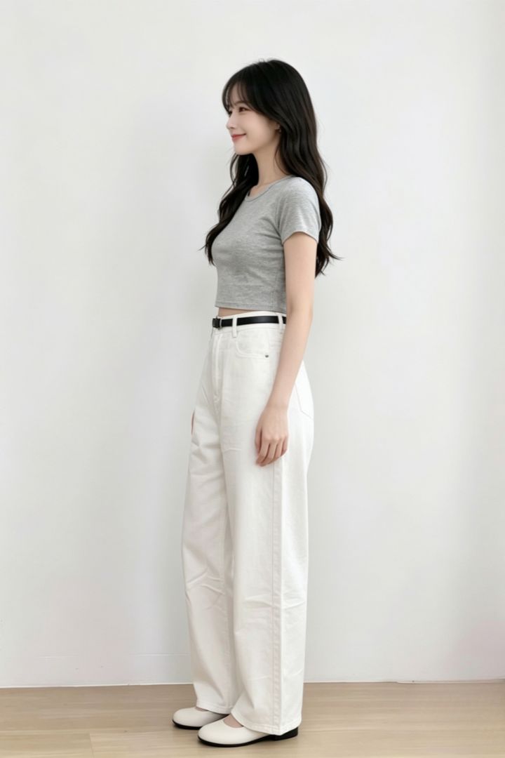 Cargo Belted Pants Ivory