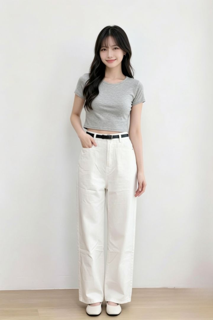Cargo Belted Pants Ivory