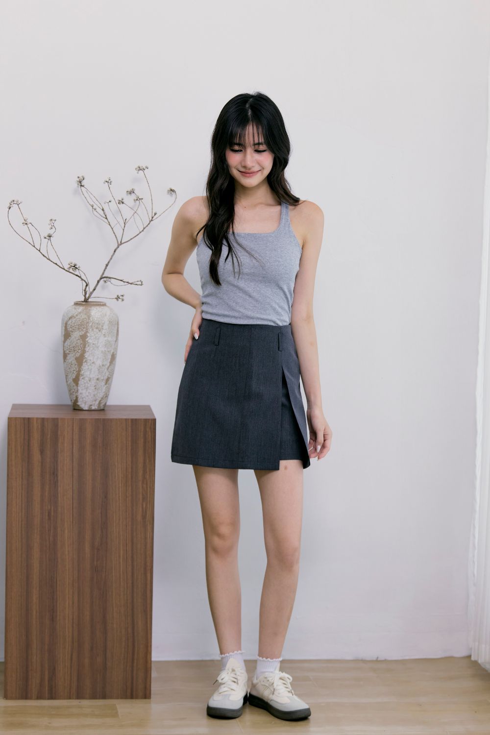 Lucretia Mini Skort Grey