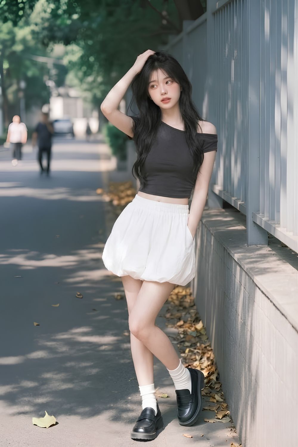Brigitte Easticated Waist Bubble Shorts Ivory
