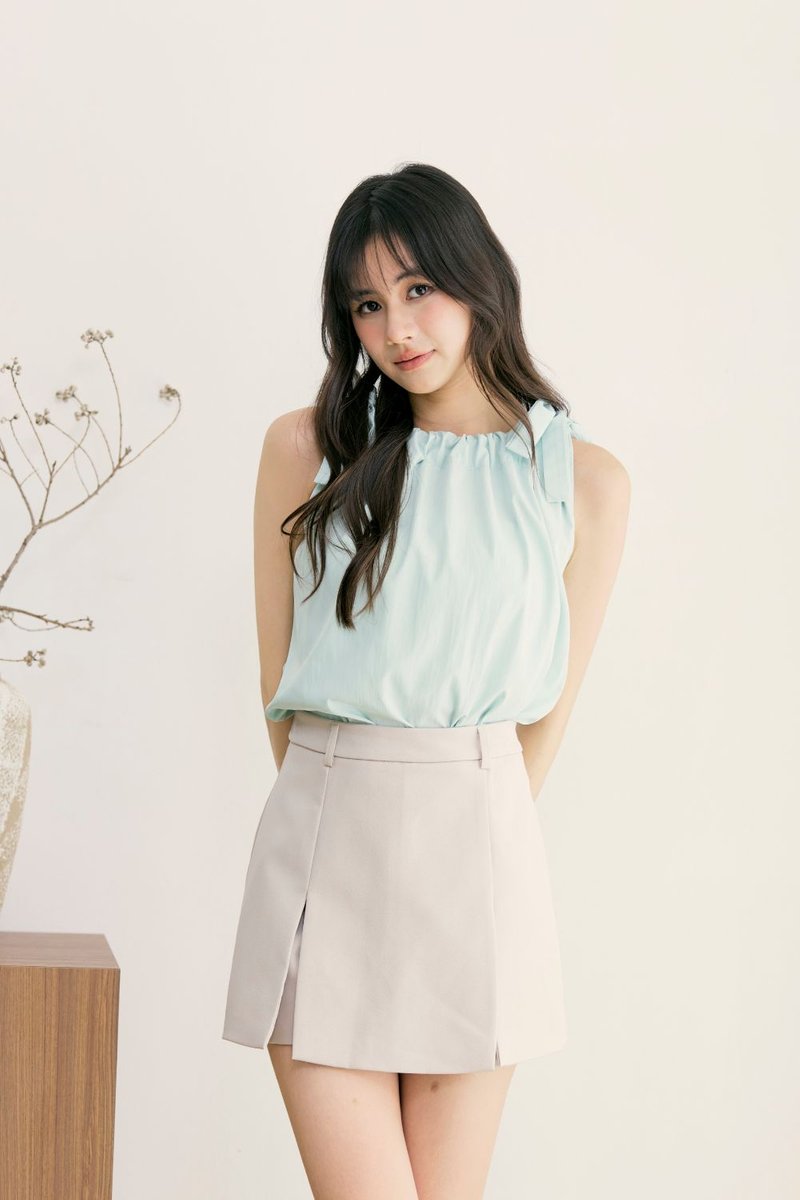 Valtia Ribbon Flare Top Mint