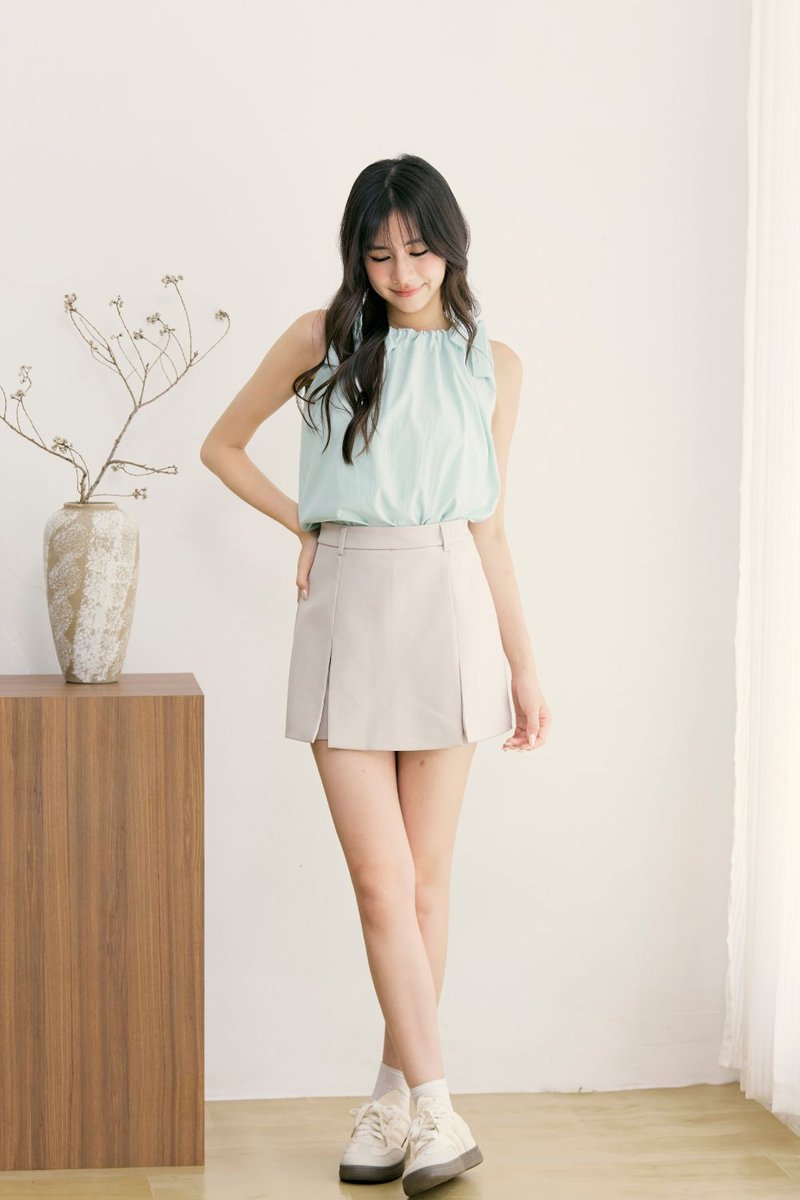 Valtia Ribbon Flare Top Mint