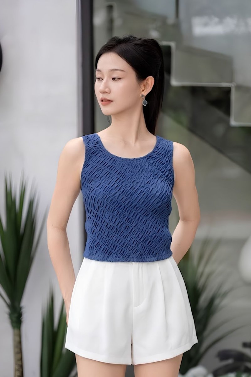 Faye Pleated Flare Shorts Ivory
