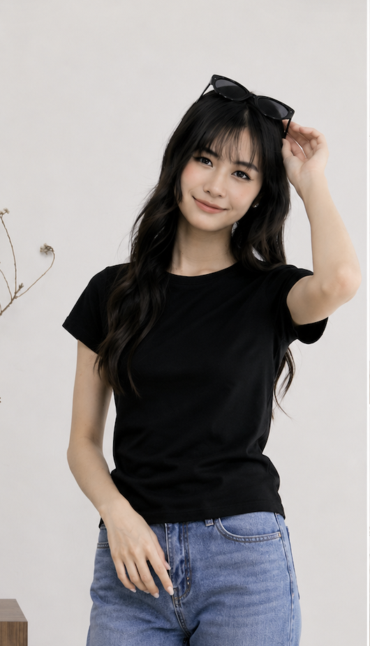 [BACKORDER] Casey Asymmetric Pleated Waist Top Black