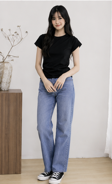 [BACKORDER] Casey Asymmetric Pleated Waist Top Black