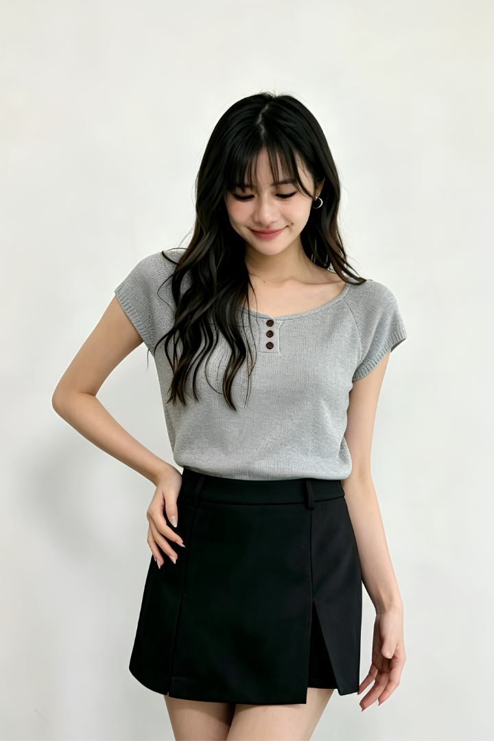 Nina Knit Top Grey