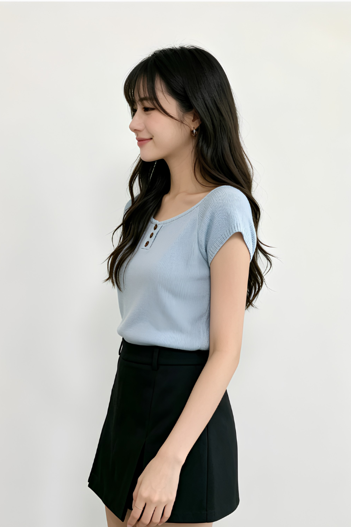 Nina Knit Top Sky