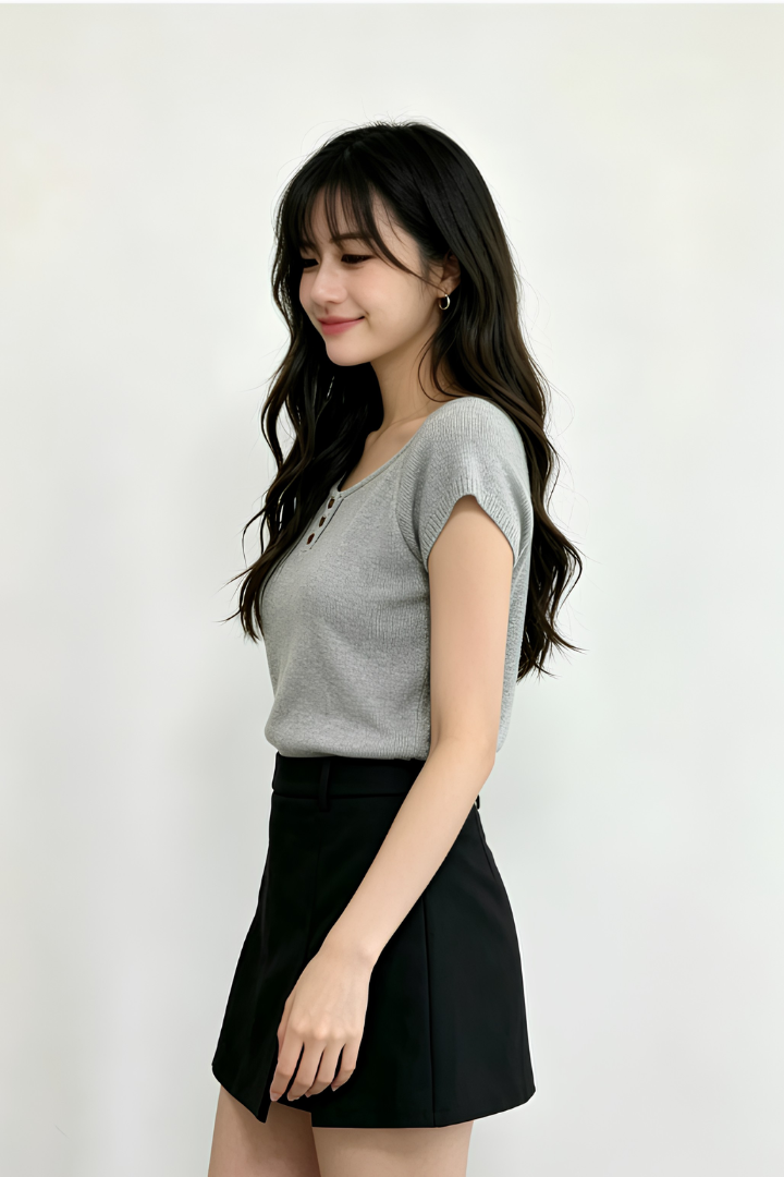Nina Knit Top Grey