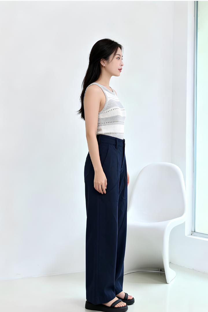 Marcella Basic Trousers Midnight