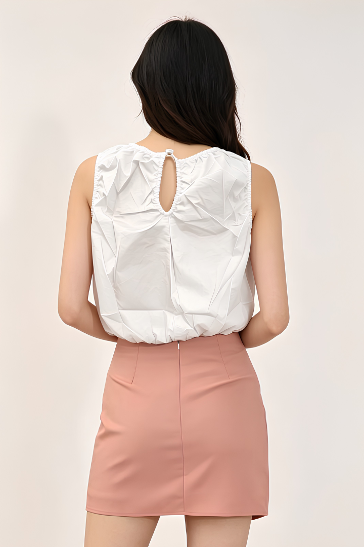 Kora Simple Bubble Top Ivory