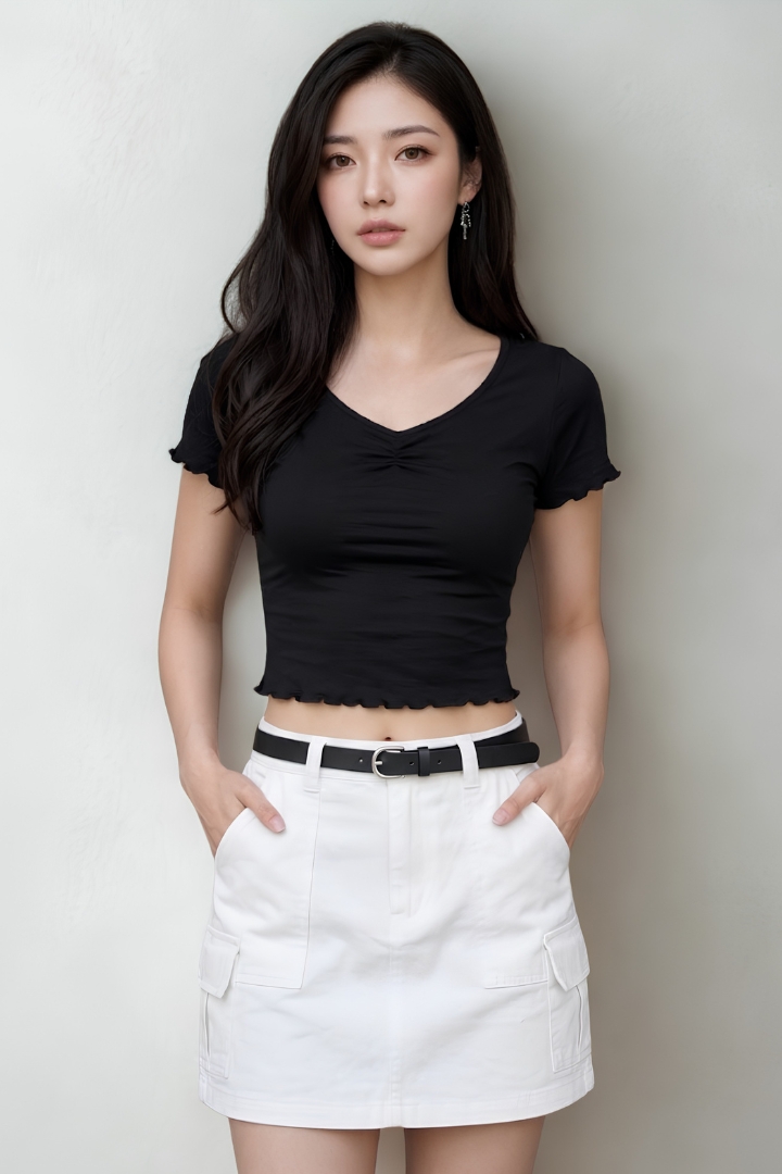 Hennie Padded Top Black