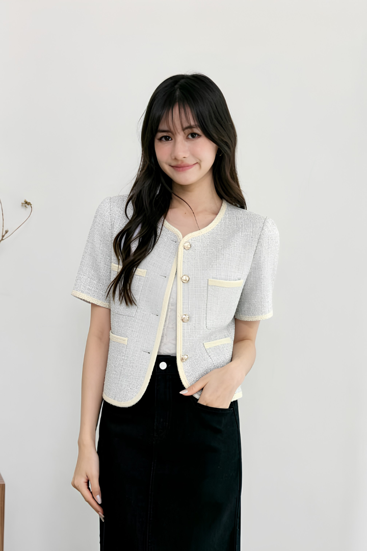 Rosalind Tweed Jacket Sky