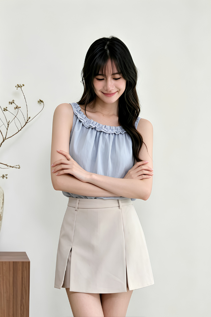 Giselle Bubble Top Sky