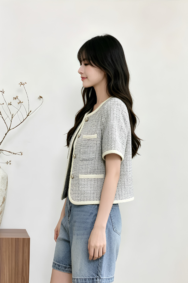 Rosalind Tweed Jacket Black