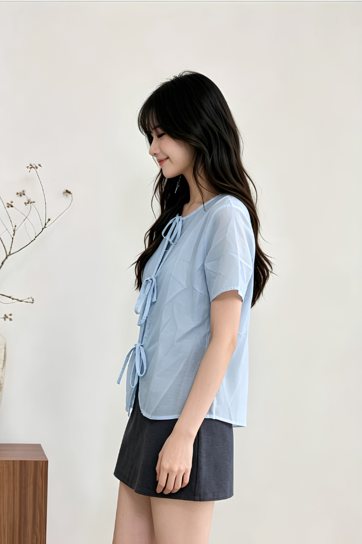 Hannah 2 Pieces Blouse Sky
