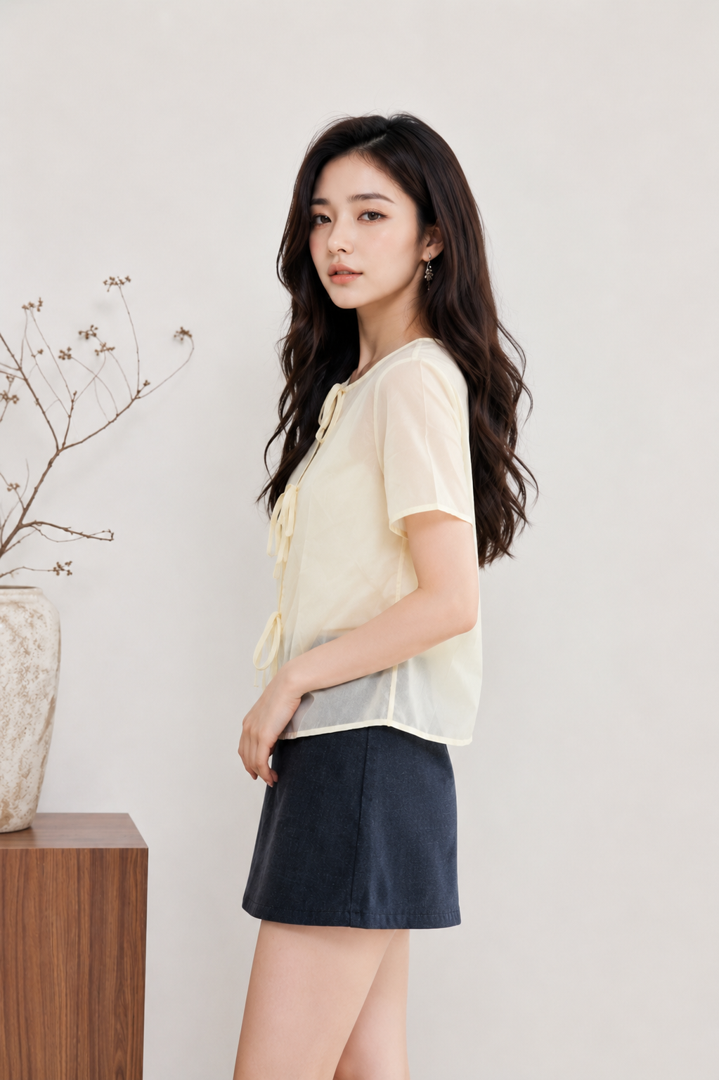 Hannah 2 Pieces Blouse Mustard