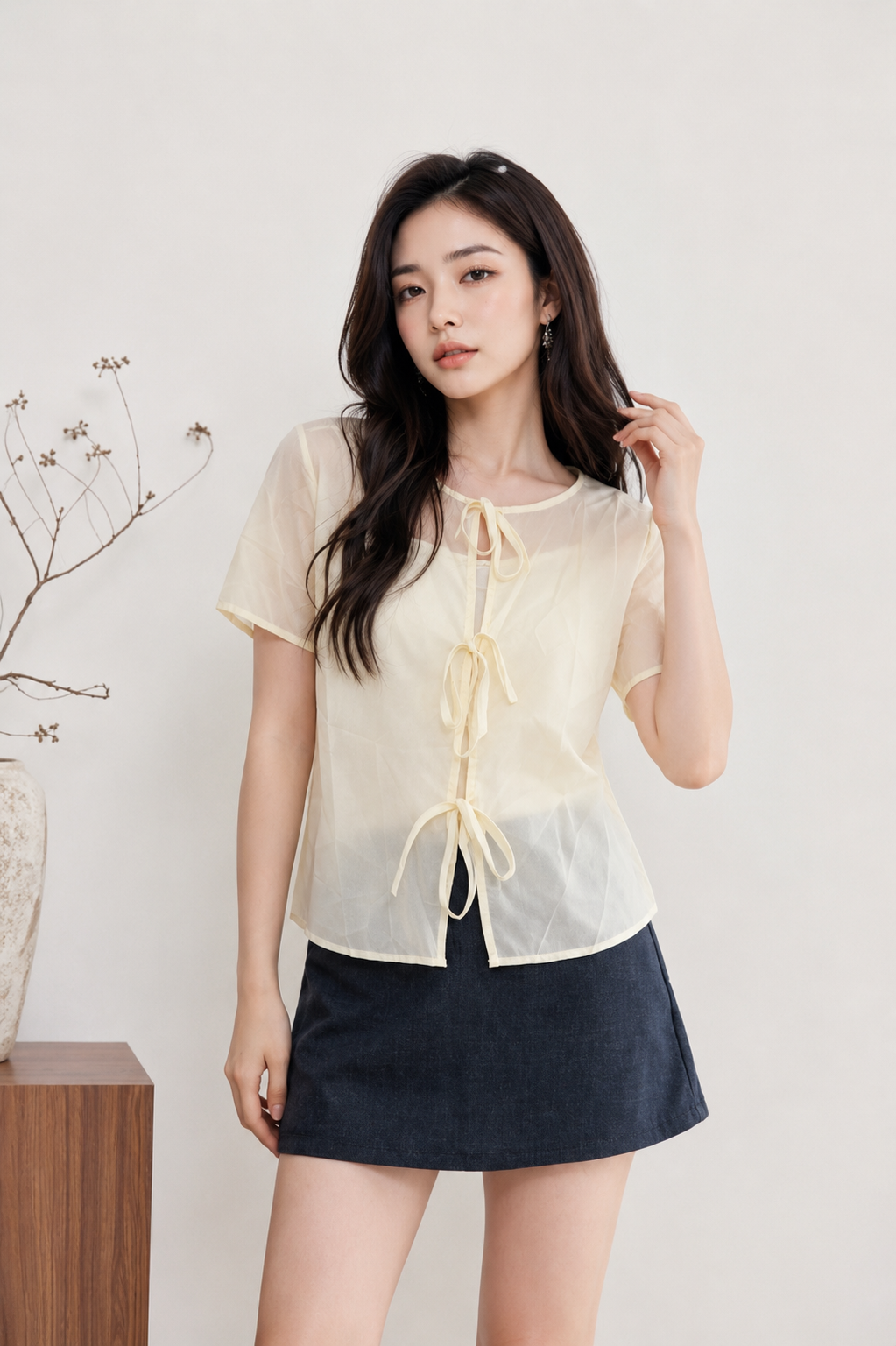 Hannah 2 Pieces Blouse Mustard