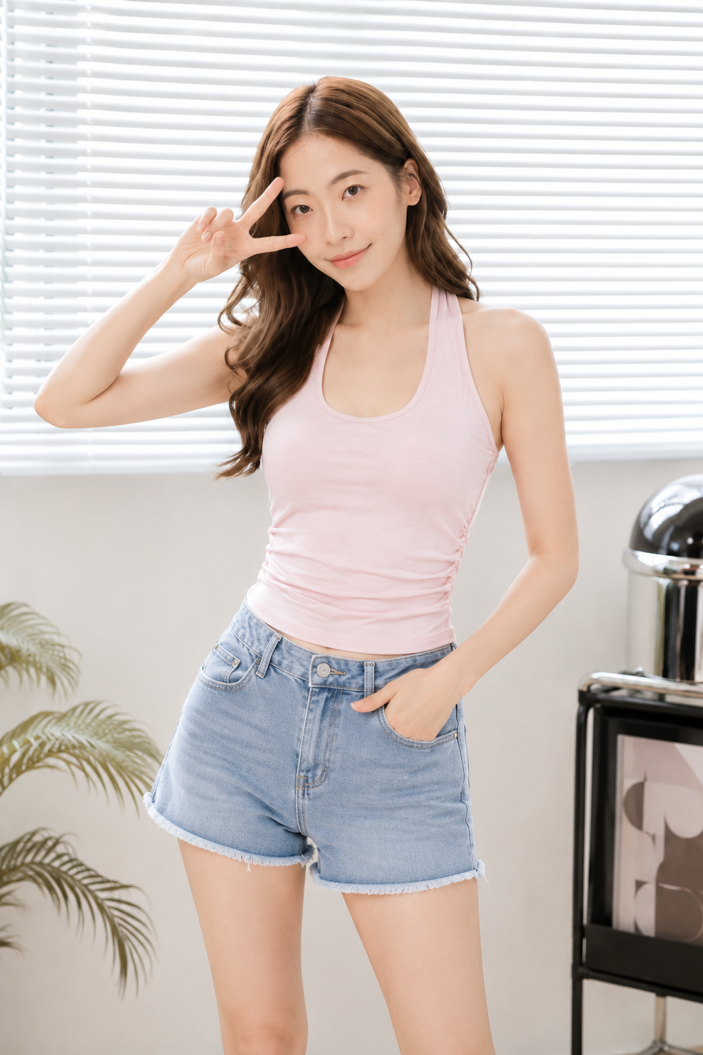 Debby Halter Padded Top Blush