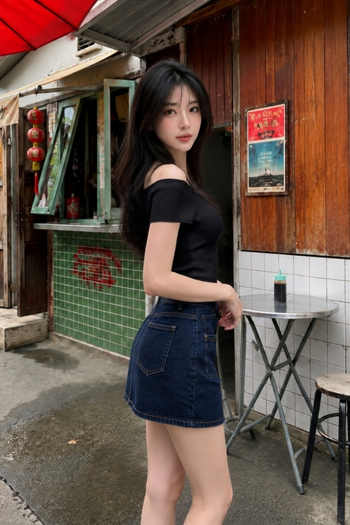 Maya Bardot Knit Top Black