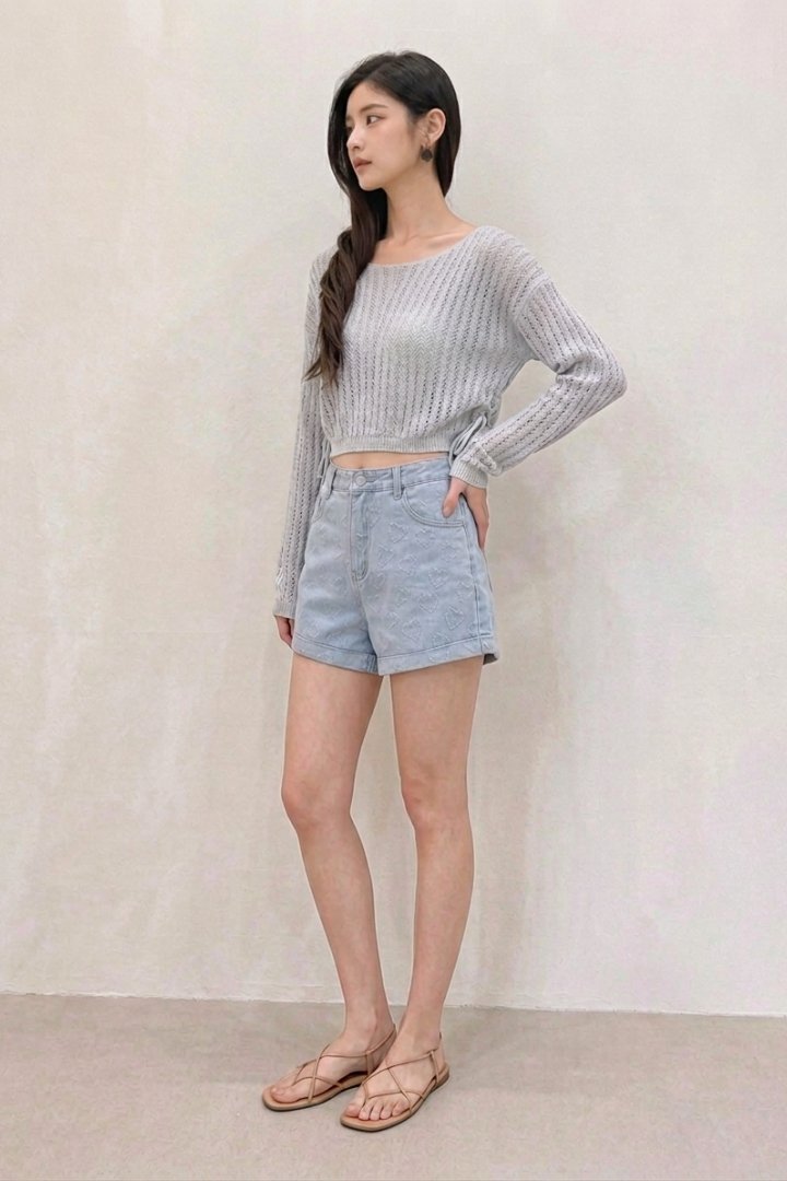 Emily Knit Long Sleeve Top Grey