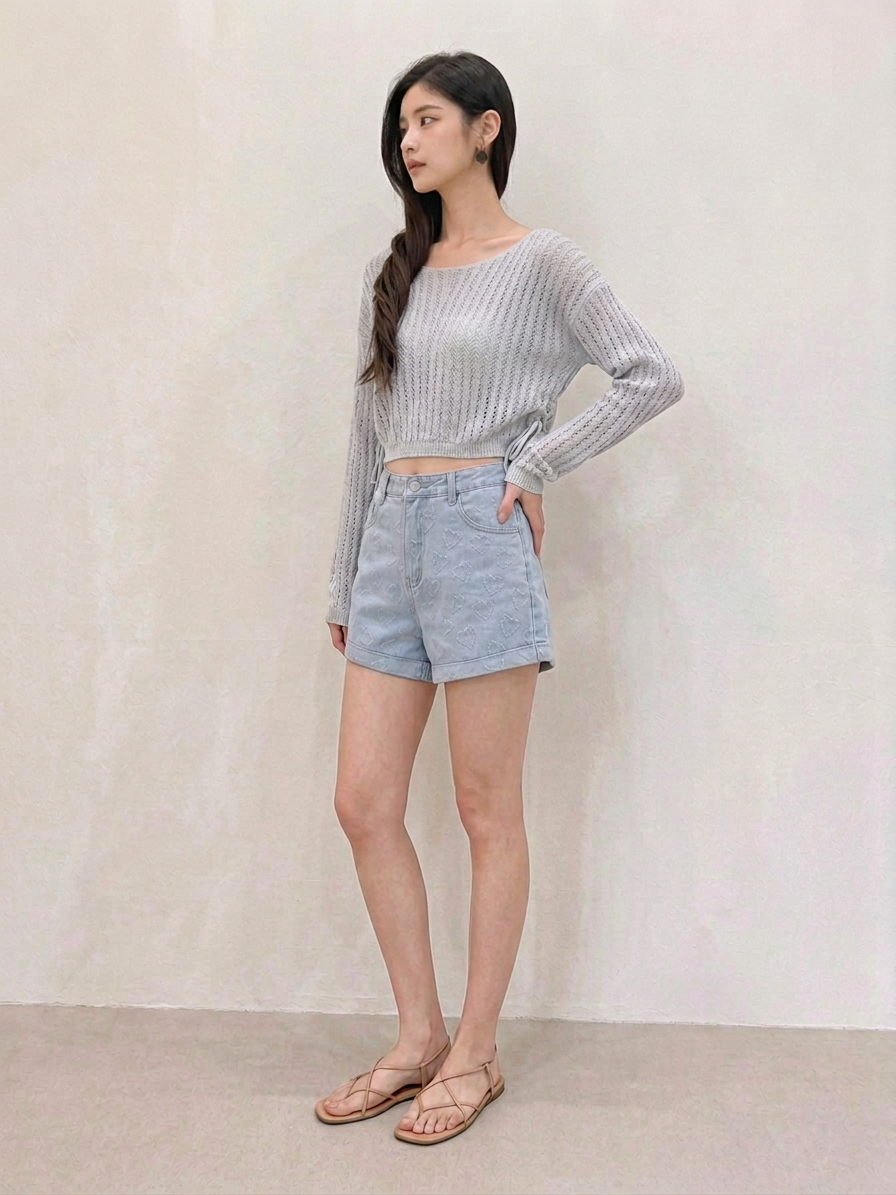 Emily Knit Long Sleeve Top Grey