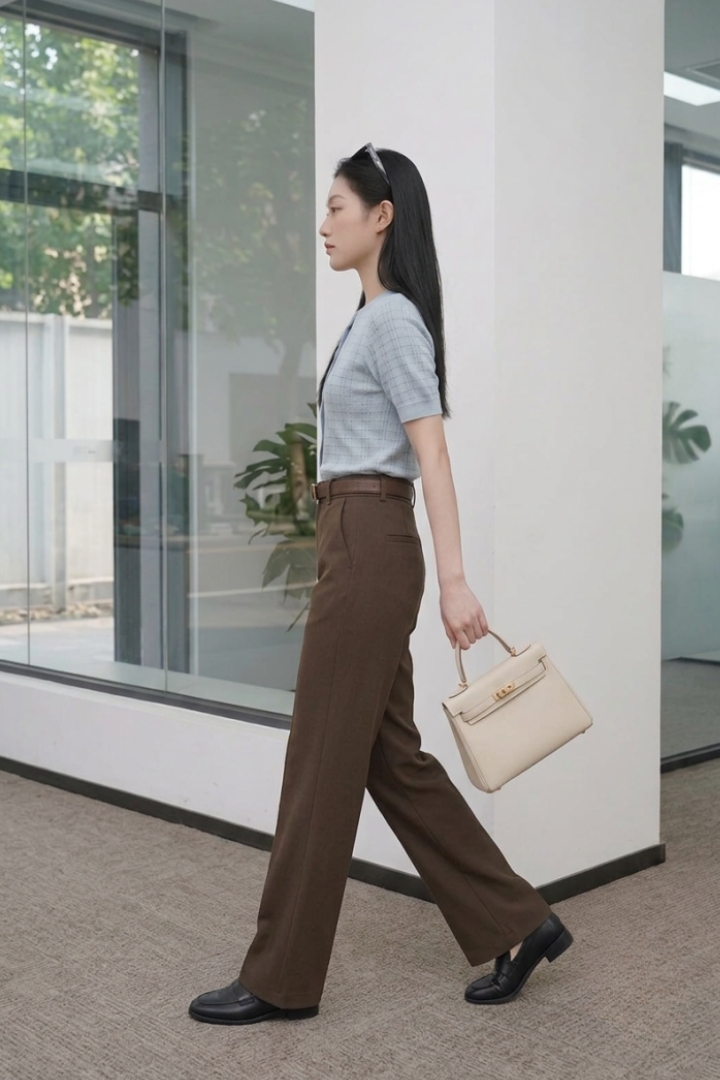 Lina Tailored Pants Chocolate Brown