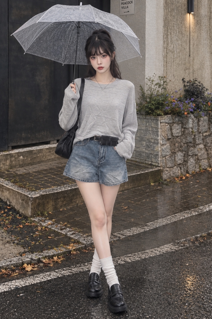 Avery Relaxed Long Sleeve Knit Top Grey
