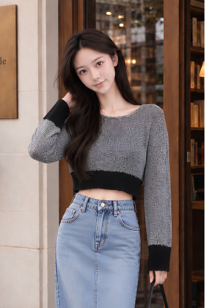 Joana Bell Long Sleeve Knit Top Black