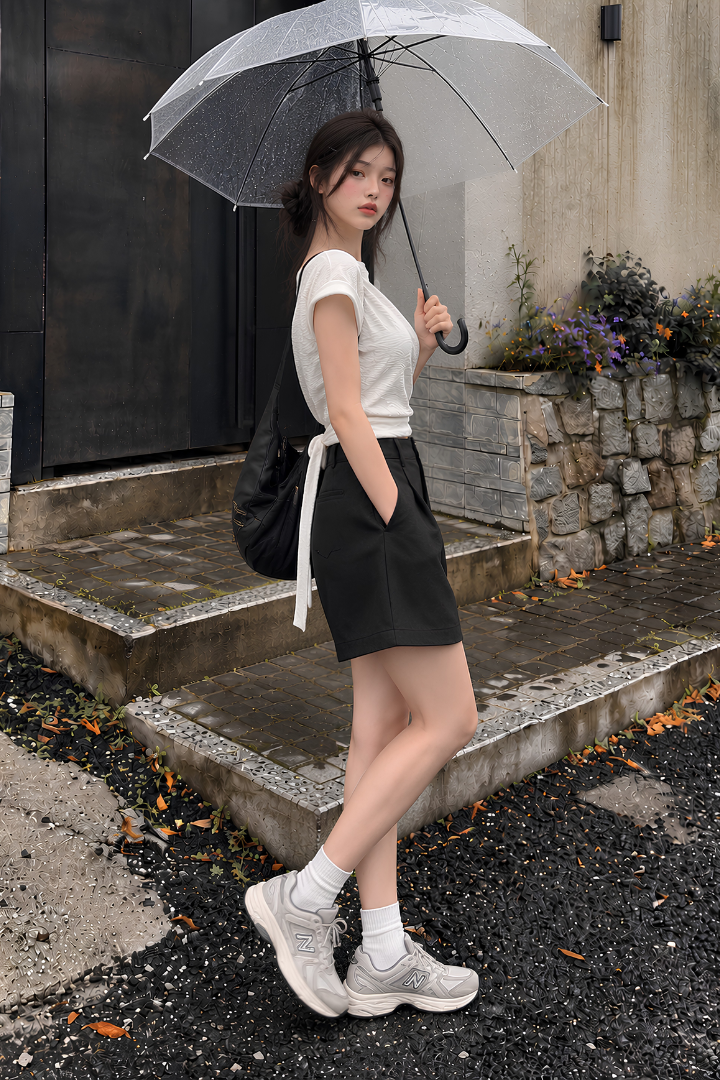 Armona High Waisted Shorts Black