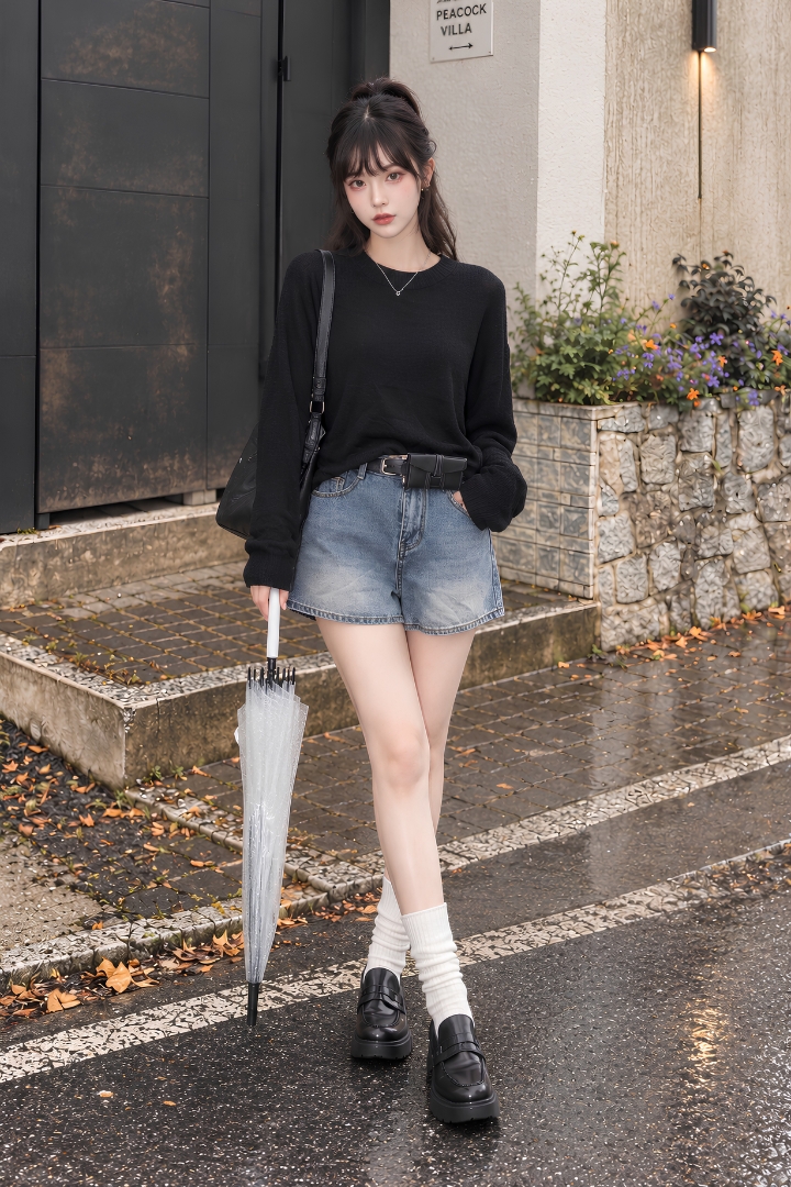 Avery Relaxed Long Sleeve Knit Top Black