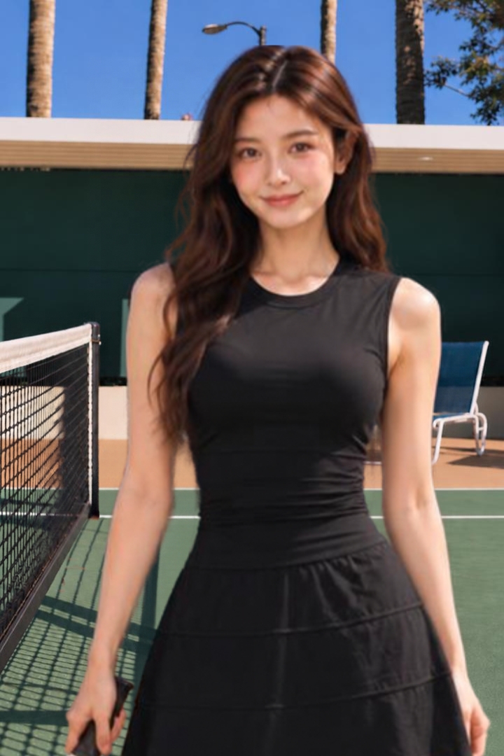 Nova Padded Backless Twist Top Black