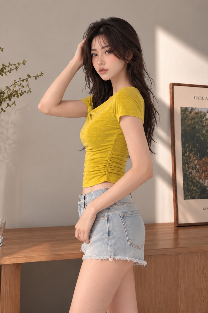 [BACKORDER] Damira Asymmetric One-Shoulder Twist-Knot Top Mustrad