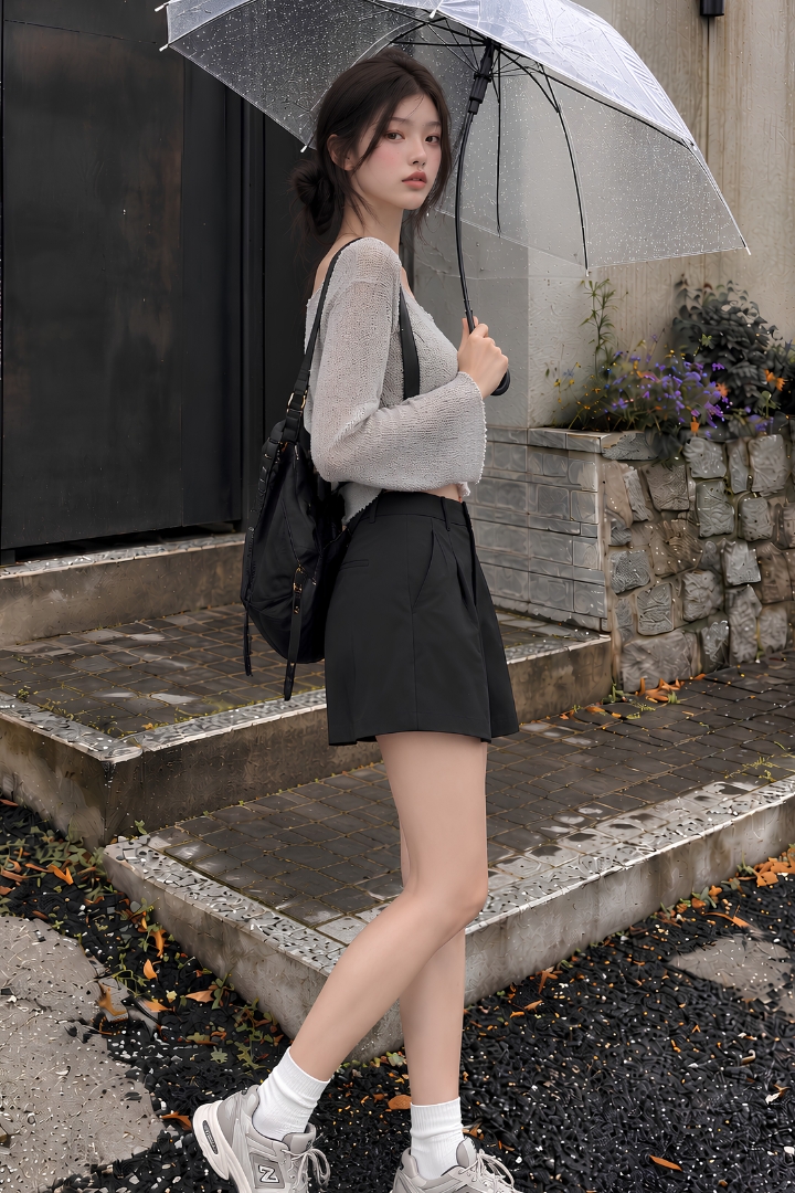 Armona High Waisted Shorts Black