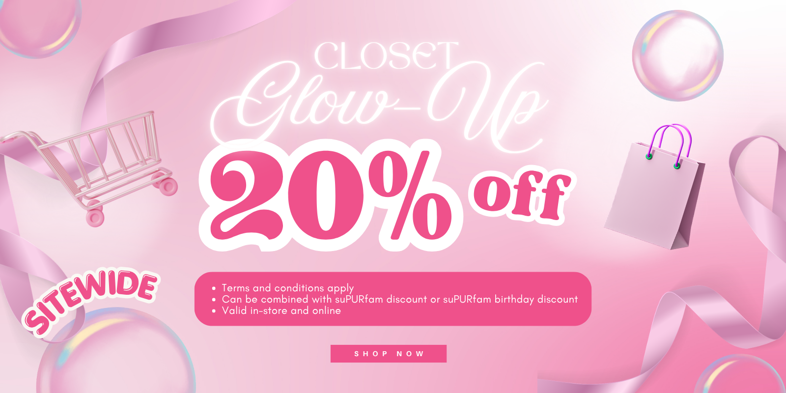11/4 Sitewide 20% off