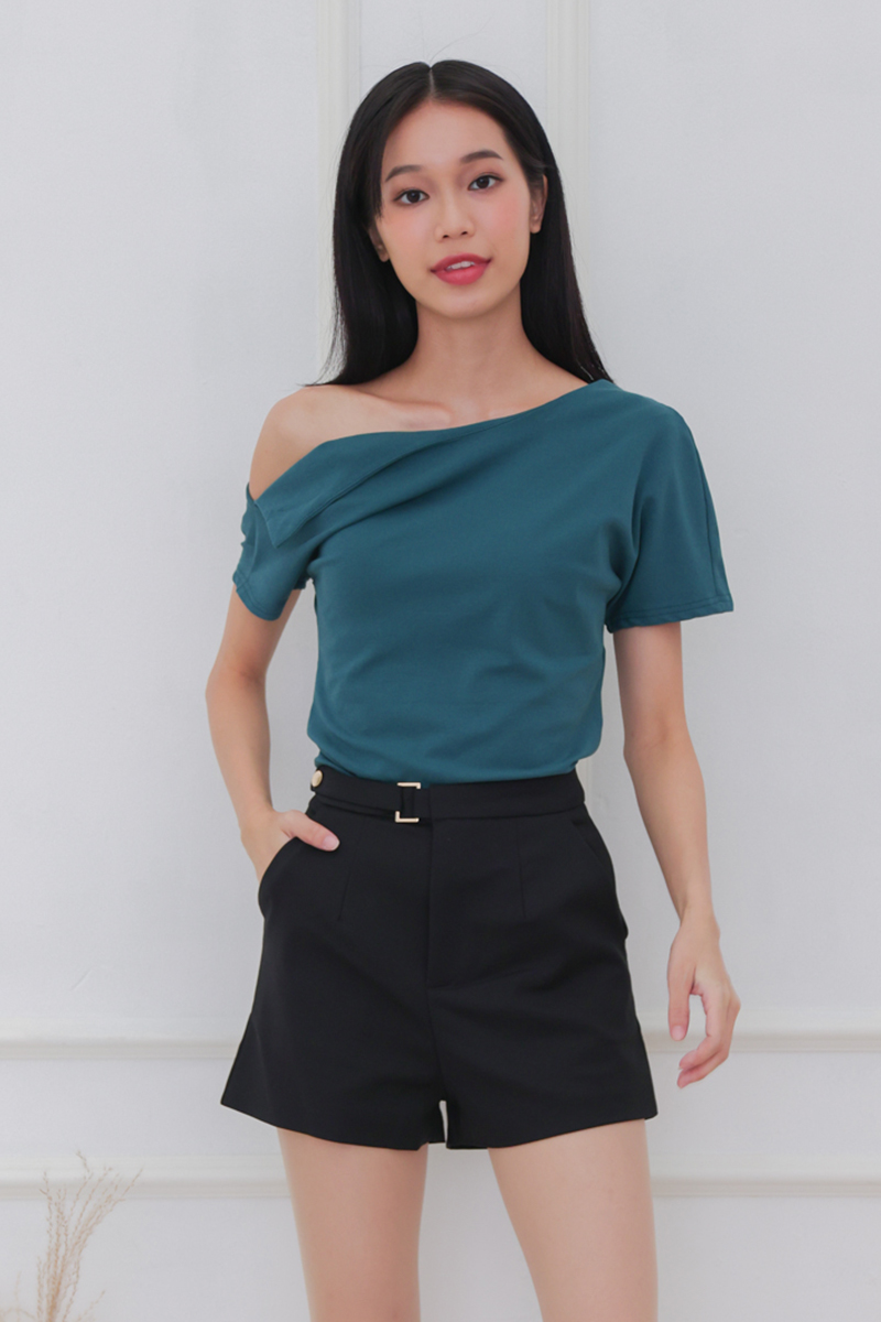 Blaire Flap Toga Sleeved Top Forest